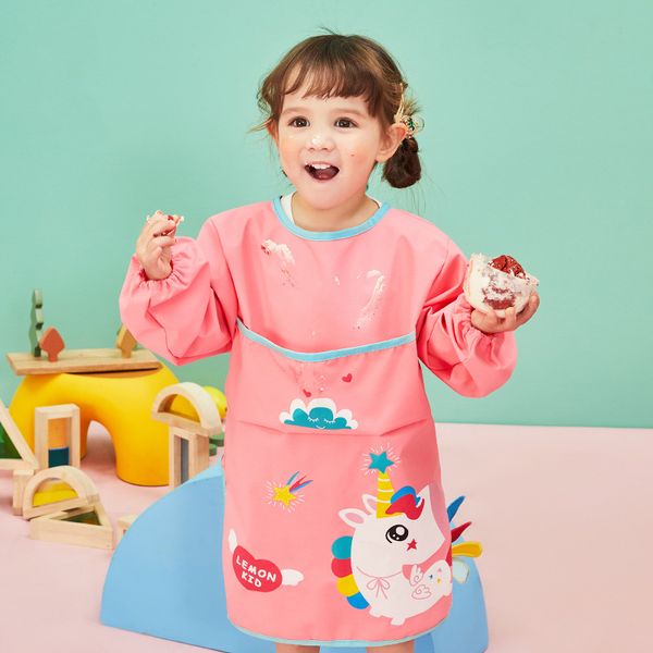 

bibs burp cloths cute baby waterproof long sleeve apron children feeding smock bib clothes soft eat toddler baberos bavoir clothing 220906