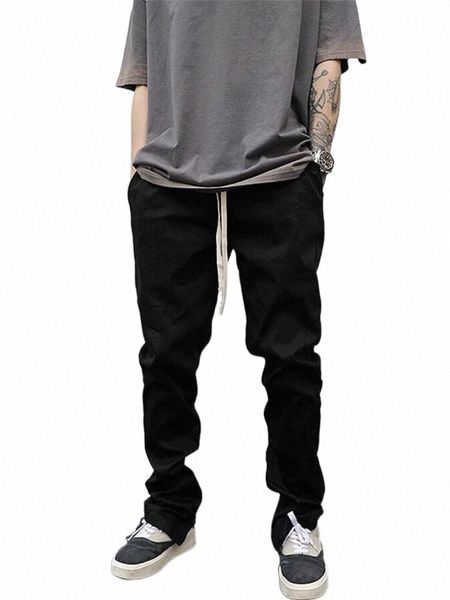 

men's pants men's pants small leg dark hip hop high street zipper design casual versatile large size slim cargo q2wq#, Black