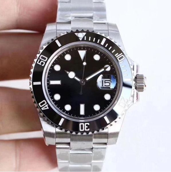 

st9 watch ceramic bezel black sapphire date dial 41mm automatic mechanical stainless steel mens men 116610 wristwatches, Slivery;brown