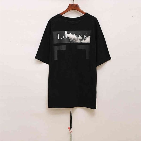 

off men's t shirts brand mens fashion classic t offer summer designer women loose tees quality t-shirt letter arrow oil painting, White;black