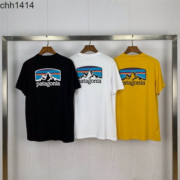 

20ss patagonss fitz roy tee couple's short sleeve t-shirt, White;black
