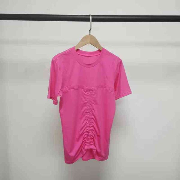 

women's t-shirt fadan s home summer white round neck pleated t-shirt slim simple versatile blouse women