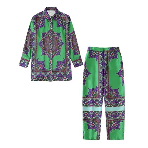 

womens two piece pants vintage print 2 piece set women suit elegant chic elastic waist women suits casual party vacation chic suit 2 piece s, White