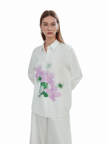 

women's blouses & shirts motf premium linen relaxed fit shirt x1al#, White