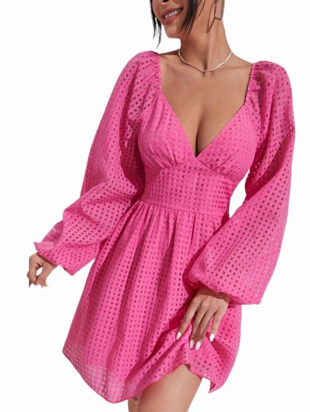 

casual dresses sweetheart neck lantern sleeve dress p57u#, Black;gray