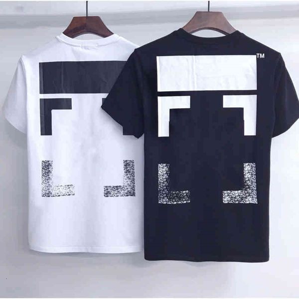 

designer luxury men's t shirts premium cotton printing brand casual offs for size s-2xl 2 colors t-shirts back arrow x short sleeve, White;black