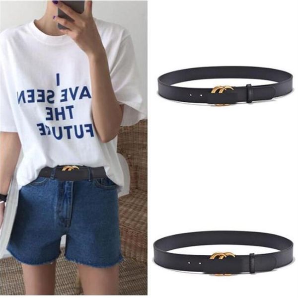 

fashion male belt genuine leather men belts smooth buckle female belts for women hip belt jeans with box257q, Black;brown