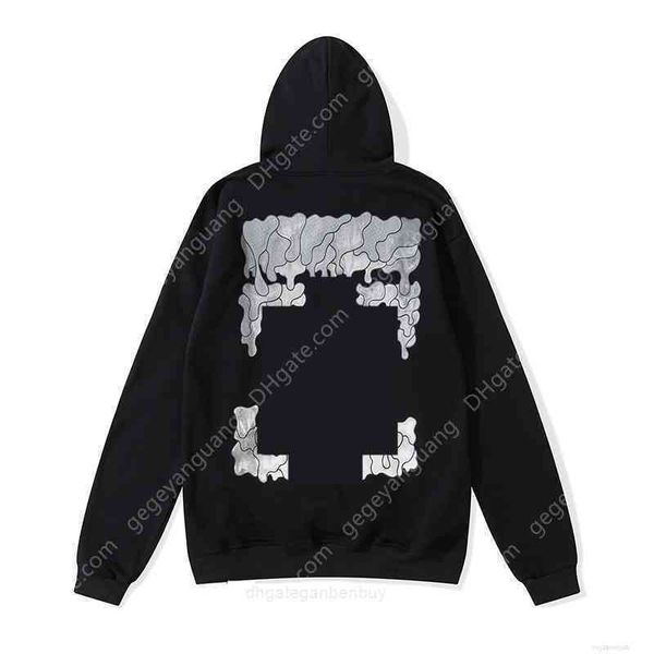 

sweatshirts brands style hip hop men's womens hoodies autumn and winter black white couple hooded sweater ow large pullover back