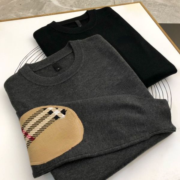 

burb mens sweater tb embroidered designer sweaters 100% cashmere coat men hoodie casual shirt, White;black