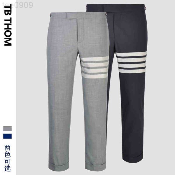 

pants dyed casual pants business nine point pure wool trousers, Black