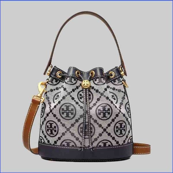 

bags crossbody torysburchs designer handbags bucket bag texture 2022 european american fashion jacquard embroidery drawstring handbag single