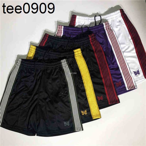 

shorts men women board shorts striped ees needles breechcloth, White;black