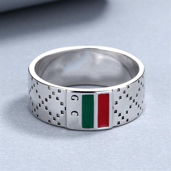 

luxury designer letter band midi rings trend new fashion men and women universal couple gift european and american versatile jewelry224r, Silver