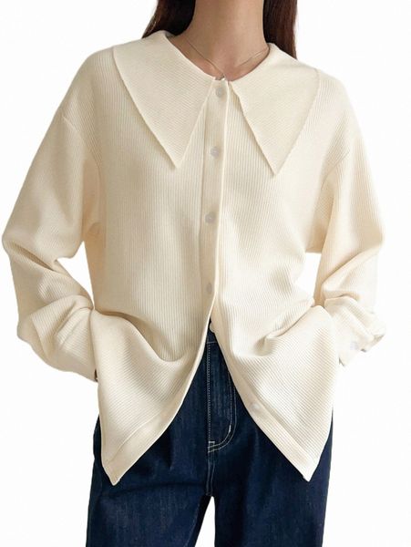 

women's t-shirt dazy drop shoulder statement collar tee j4ag#, White