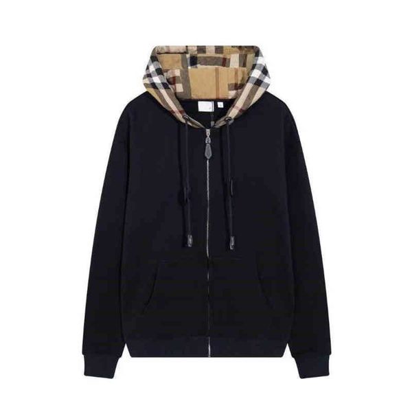 

bu hoodie mens sweatshirt designer hoody men hoodies women hooded sweater zipper jacket, Black