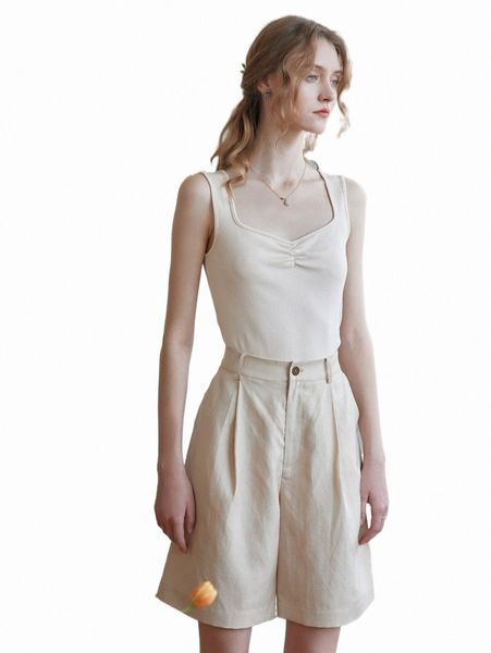 

women's tanks & camis simple retro solid ribbed knit tank 056b#, White