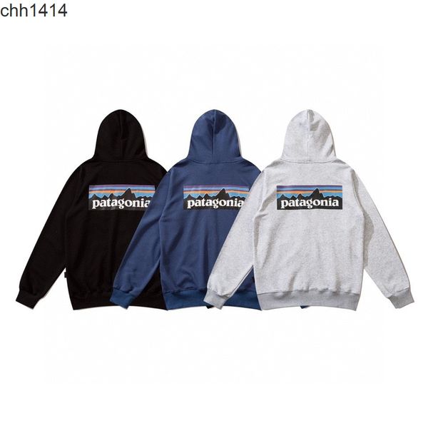 

patagonss hoodie men's and women's zip open hooded jacket 2022, Black