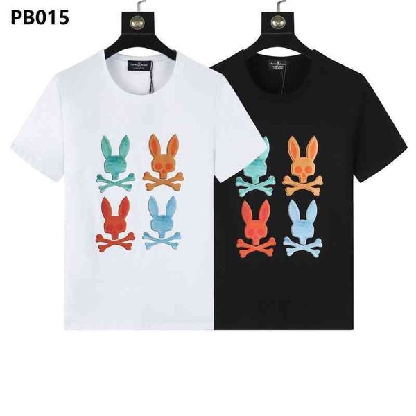 

t shirts mens psychoes bunnies casual fashionable skull rabbit round neck trendy pure cotton designer comfortable classic high sence shirts, White;black