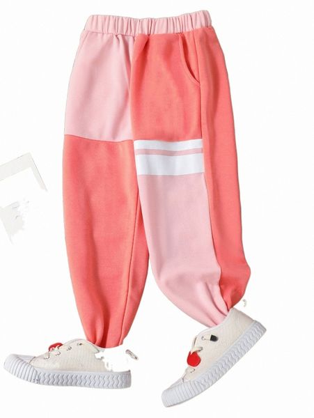 

others apparel toddler girls color block sweatpants z8lg#, Black;white