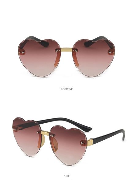 

heart-shaped carved sunglasses uv protetion for women, White;black
