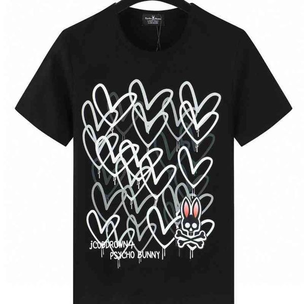 

t shirts mens psychos bunnyes fashion casual men's polo shirtsh3jv, White;black