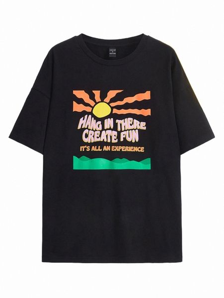 

women's t-shirt x kerrylifecoach slogan graphic drop shoulder tee y7fl#, White