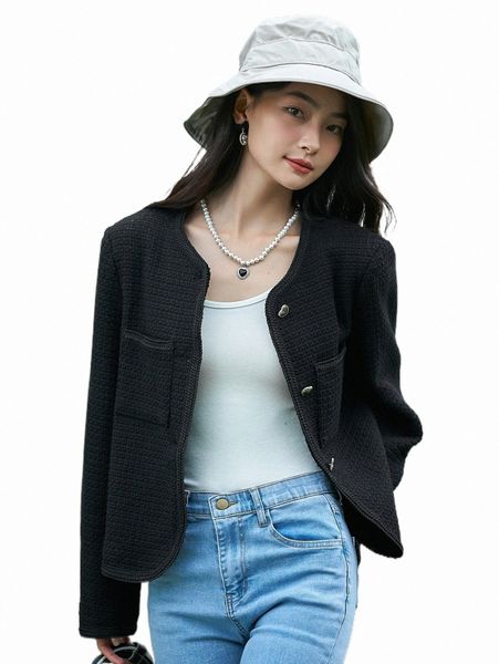 

women's down & parkas dazy double pocket button up overcoat x1pc#, Black