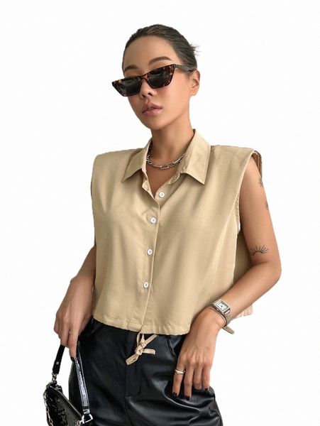 

women's blouses & shirts dazy solid button front shirt f7do#, White