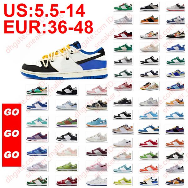 

vibe 2022 men women high casual shoes dunked black white cosmic fuchsia panda sneakers trainers, Red;white