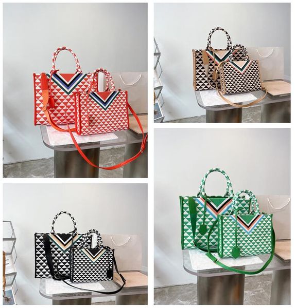 

tz 22tote women's fashion shopping bags luxury designer totes 2 sizes 4 colors large capacity crossbody bag symbole embroidered jacquar