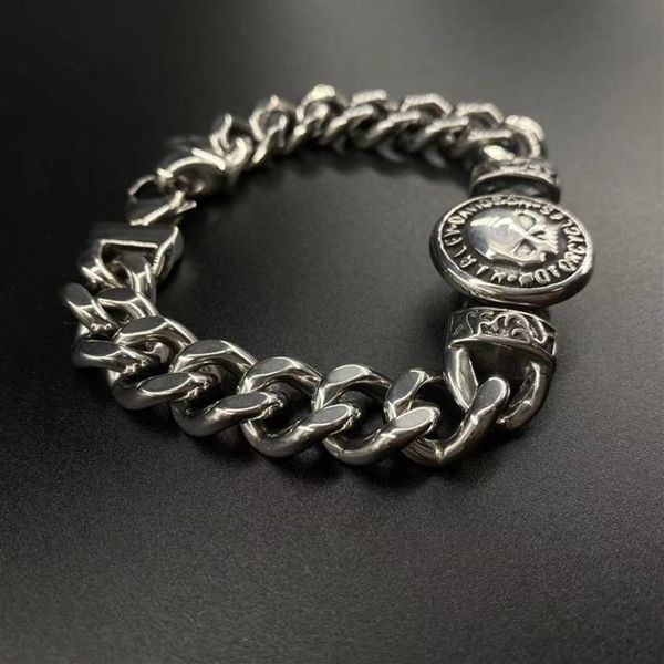 

316 stainless steel biker harley bracelet for men s jewelry245e, Golden;silver