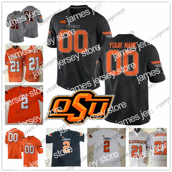 

american college football wear customized oklahoma state cowboys #3 brandon weeden 28 james washington 81 justin blackmon 5 justice hill bla, Black