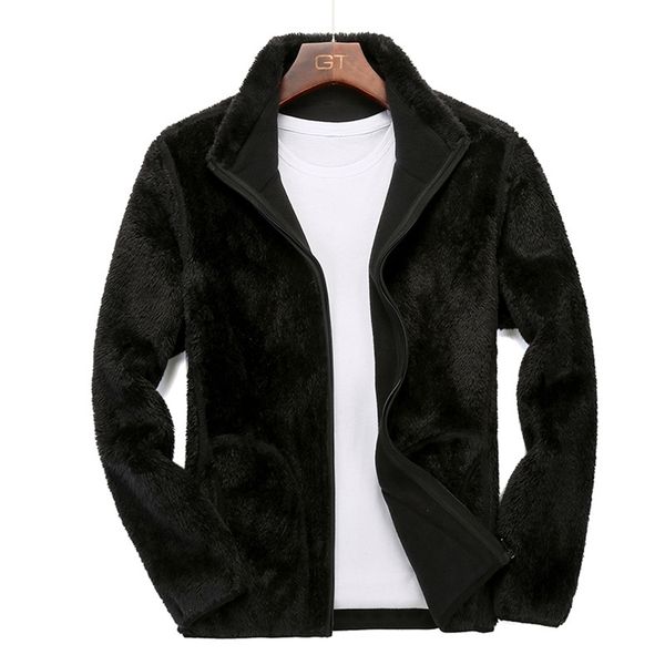 

mens jackets men and women autumn winter outdoor plus fleece jacket couple fleece double sided wear thick warm jacket 220906, Black;brown