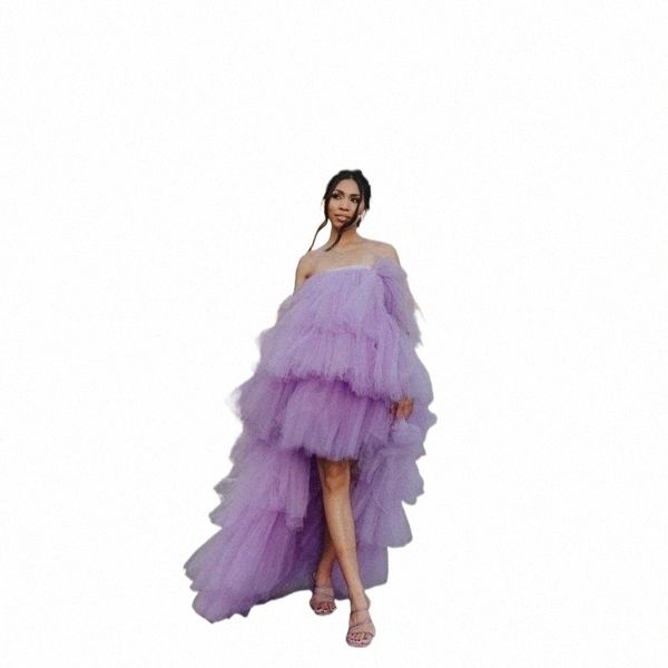 

casual dresses casual dresses sweet lilac cocktail party fashion formal dress with ruffles puffy tulle short prom gowns custom made hi low r, Black;gray