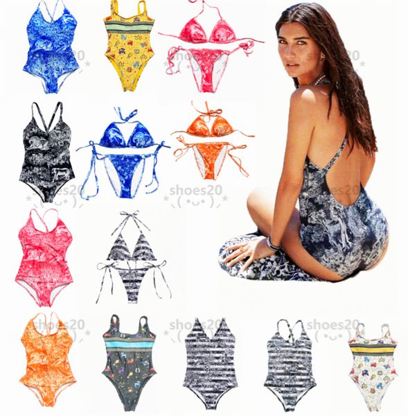 

retro forest print swimwear hipster padded push up women's designer one-piece swimsuits outdoor beach swimming travel vacation luxury w, Black