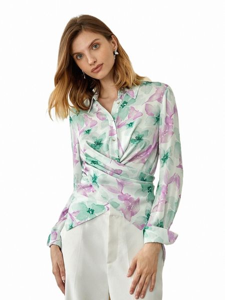 

women's blouses & shirts motf premium viscose two-way wear shirt 12ip#, White