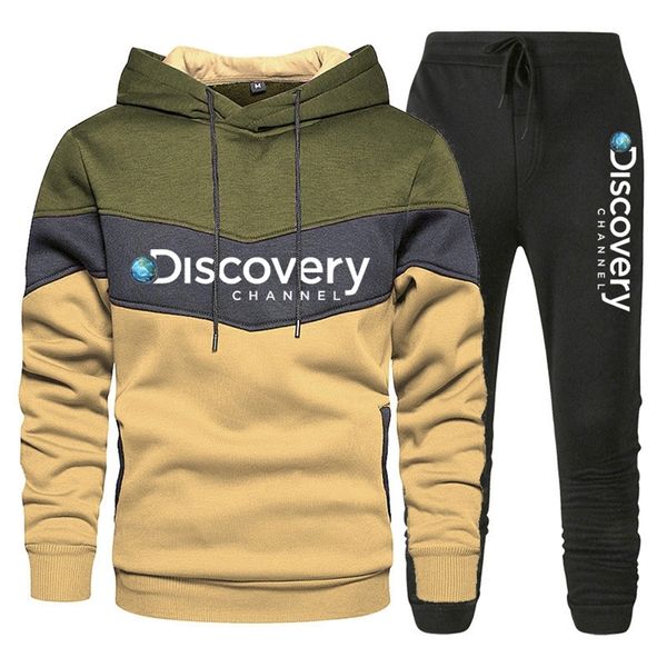 

mens tracksuits fashion splice color jogger tracksuits men brand casual 2pcs sets spring autumn hoodiespants male sportswear hooed sport sui, Gray