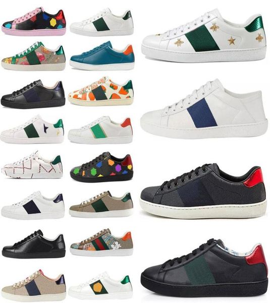 

new fashion tiger print white leather casual shoes mens womens designers sn