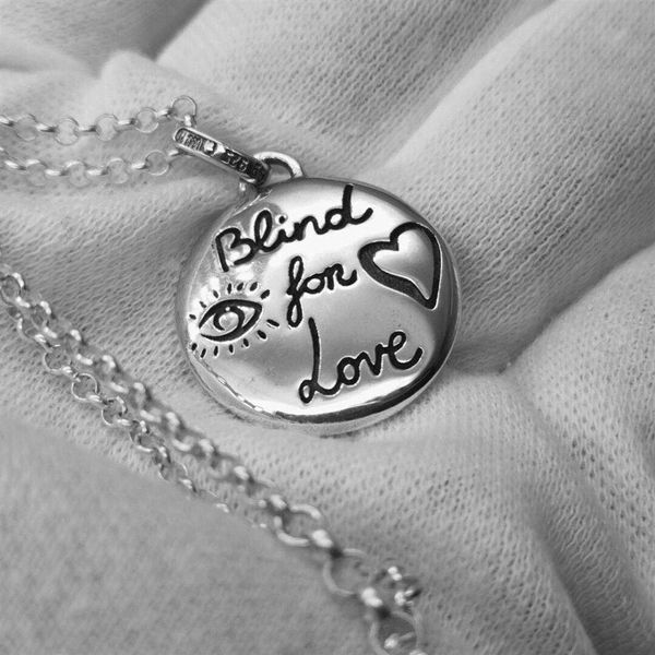 

925 silver blind for love ladies flower and bird necklace236f