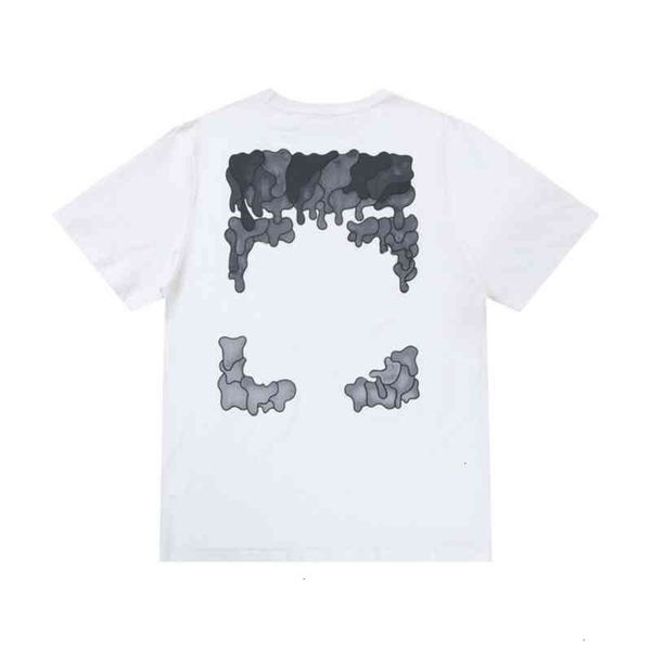 

off brand designer fashion mens t shirts tees t-shirt religious oil painting letter back arrow tshirts clothing loose cotton women shirt, White;black
