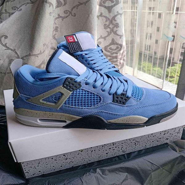 

4 se university blue men sports shoes womens 4s sashiko deep ocean outdoor basketballshoes 13 red flint cw0898-400 with bo220j