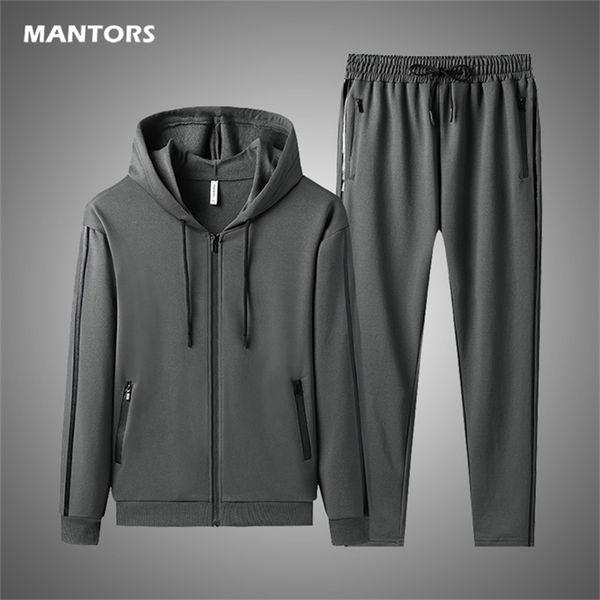 

men's tracksuits men's set streetwear spring men tracksuit casual hoodies sportswear mens two pieces set clothing jacketpants spor, Gray
