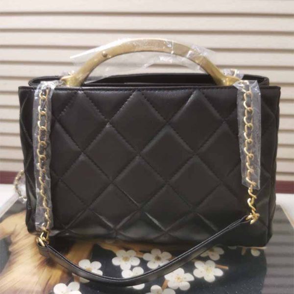 

designer tote bag women fashion shoulder bags crossbody luxury hand stitched design handbag premium grey and classic black very good workman