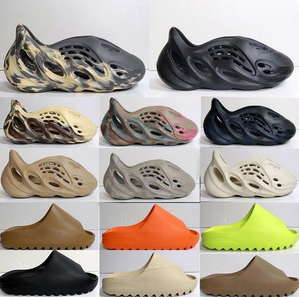 

slippers designer thick-soled rubber slipper doodle vermillion mineral blue onyx couples running shoe sandals summer foam sandbeach sandal, Black