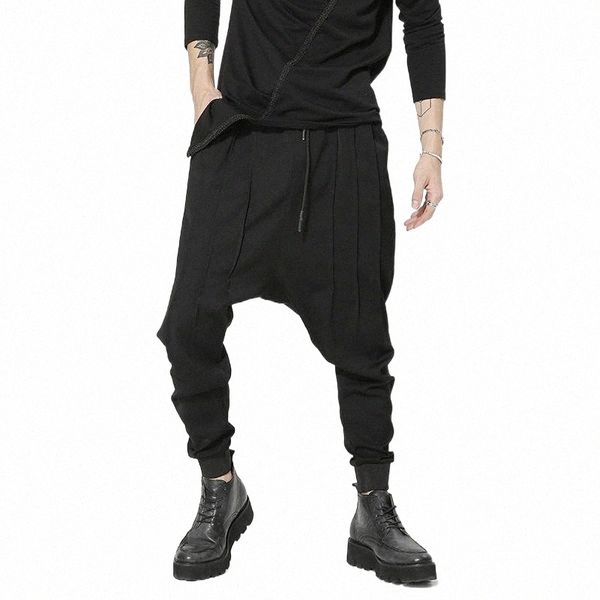 

men's pants men clothing gd hair stylist slim fashion personality spring big crotch pants baggy harem singer costumes men's o0hk#, Black