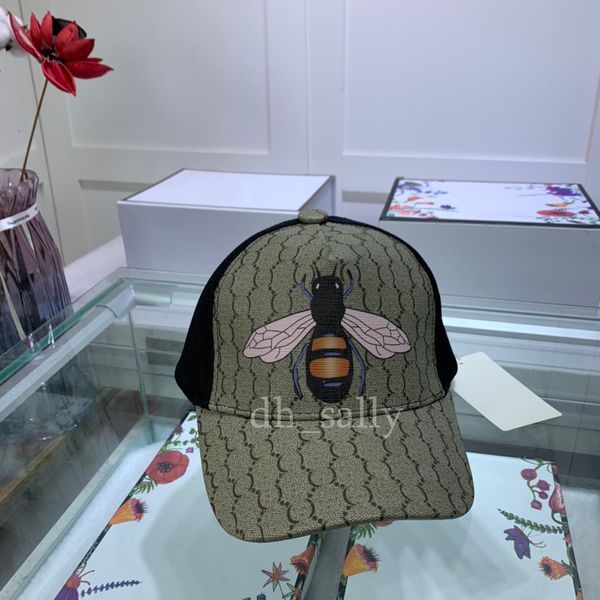 

men women designer snapbacks summer outdoor visor cap letter print ball caps bee printed fashion hats, Black;white