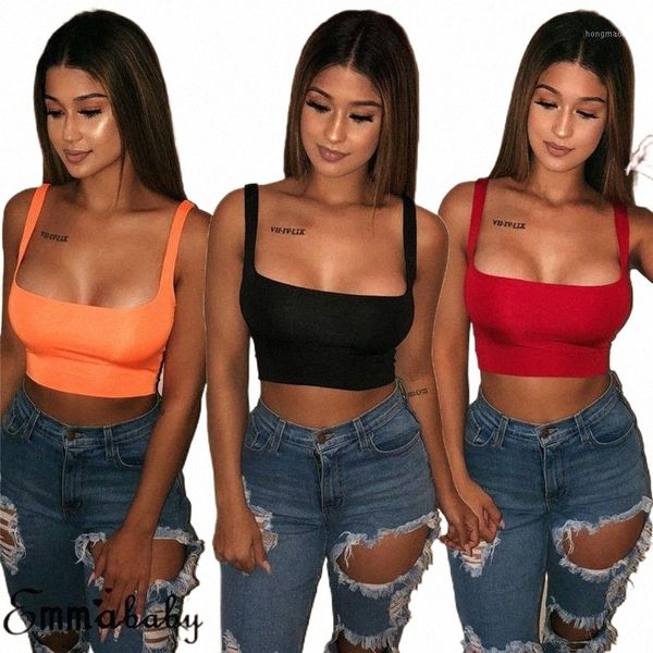 

women's tanks & camis women's tanks & camis women solid strappy tank vest crop summer beach party sleeveless slash neck woman girl, White