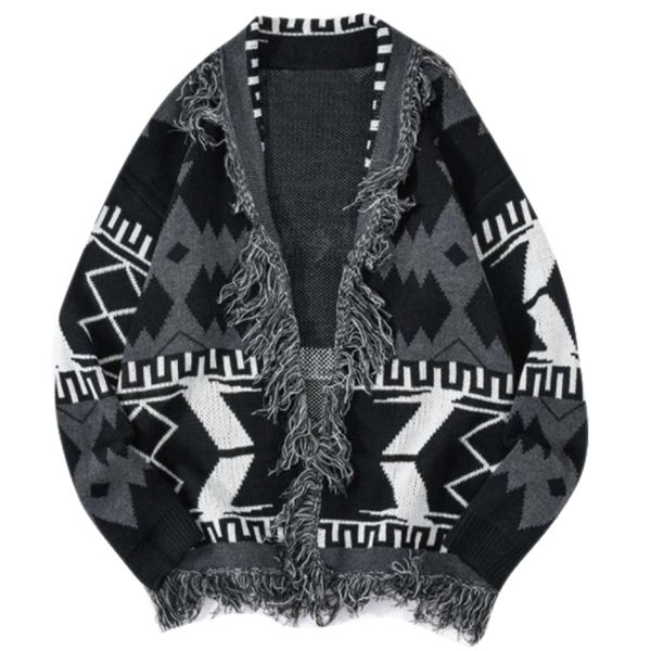

men's sweaters japanese cardigan men sweater woman loose casual hip hop streetwear vintage retro harajuku ripped knitted men cardigans, White;black