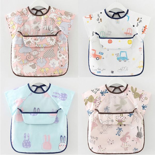 

bibs burp cloths cute cartoon baby waterproof infant eating children drawing sleeveless bandana soft bib meal eva 220906
