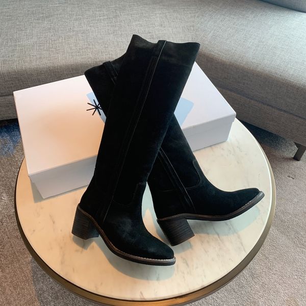 

paris isabel seenia suede knee-high boots marant fashion perfect shoes black